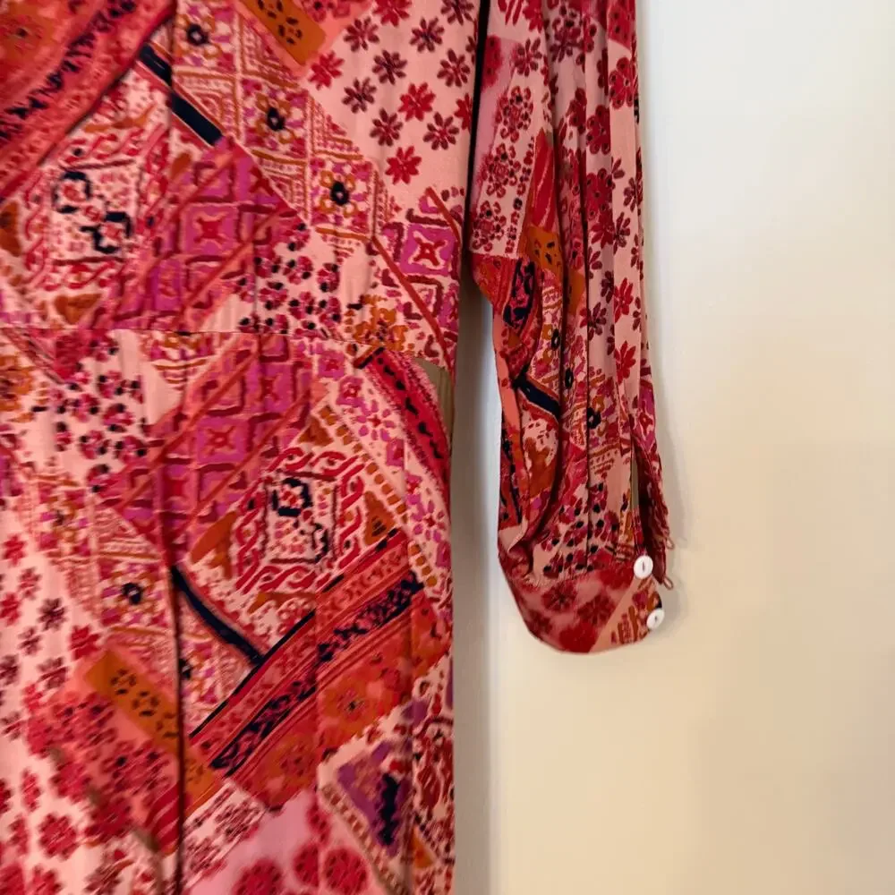 NWT Free People Lennon Button Front Primrose Maxi Dress - Picture 6 of 6